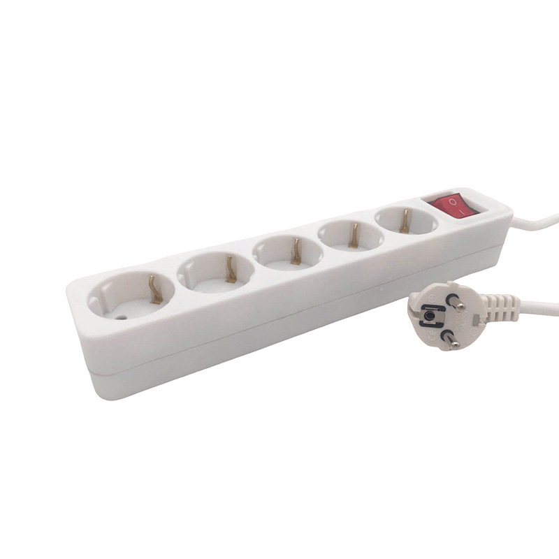 Fireproof PP Shell 5 Outlets EU Standart Soket Fireproof PP Shell 5 Outlets EU Standart Soket